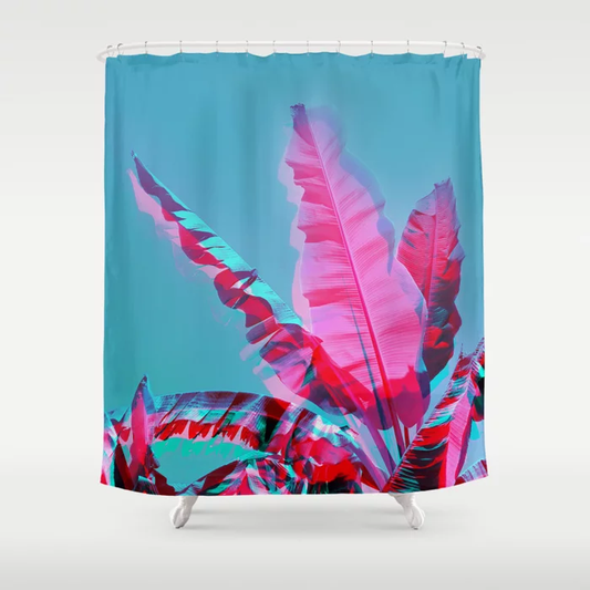 3D Banana Jungle Tree Shower Curtain