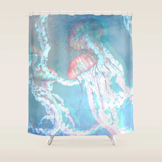 3D Jelly Fish Shower Curtain