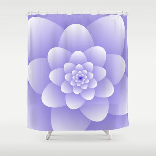 3D Purple Flower Shower Curtain