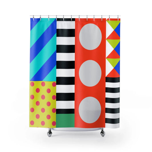 Abstract Bliss Retro Shower Curtain