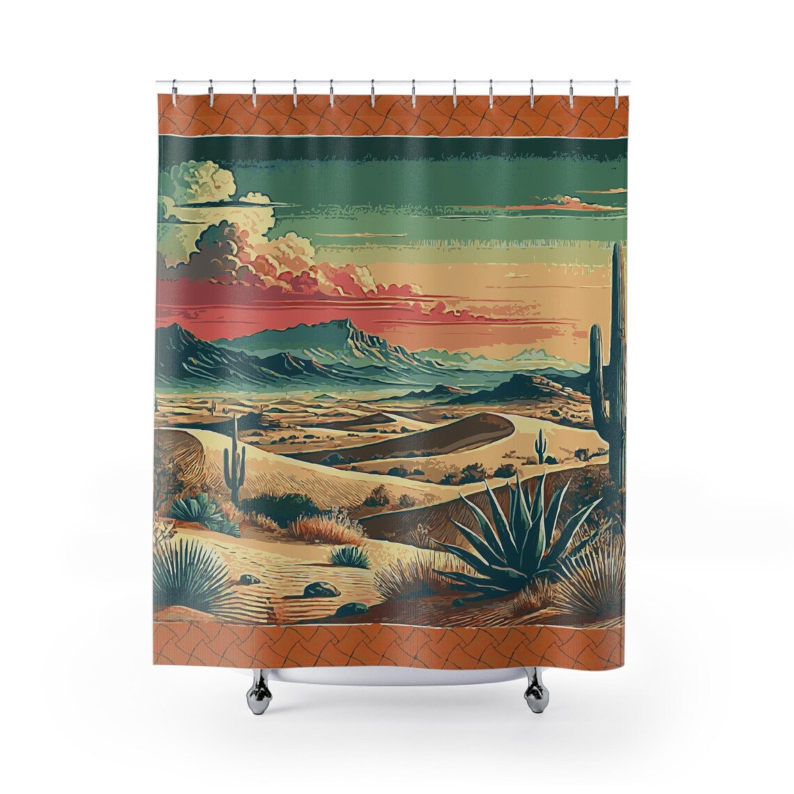 Desert Vista Southwestern Landscape Shower Curtain