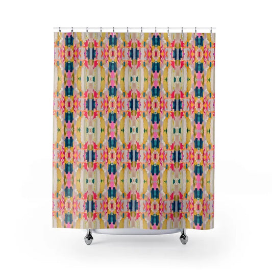 Abstract Art Painted Tie Dye Print Boho Shower Curtain