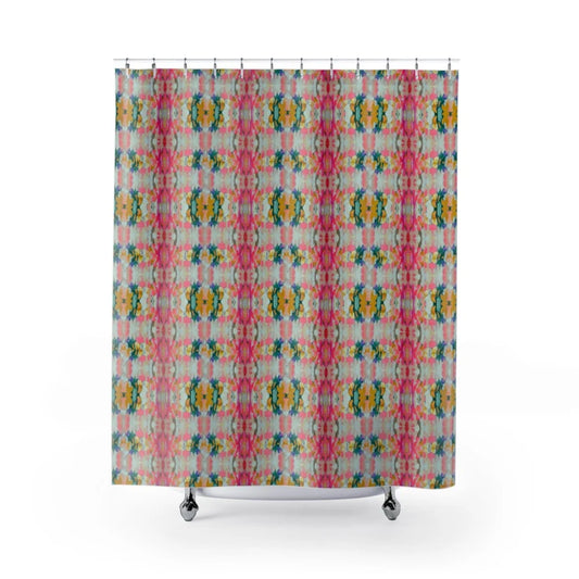 Abstract Art Butterfly Tie Dye Print Boho Shower Curtain