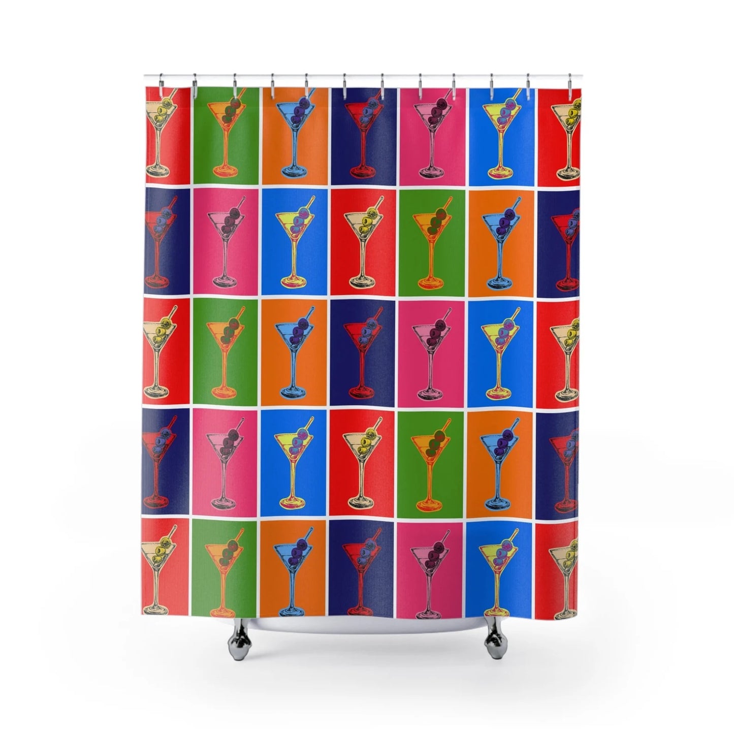 Modern Martini Pop Art Shower Curtain