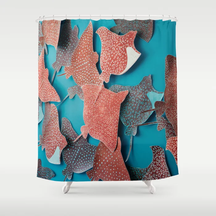 Stingray Swarm Shower Curtain