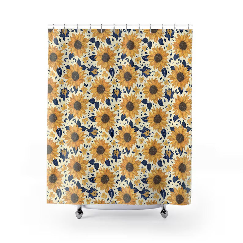 Sunflower Floral Garden Shower Curtain