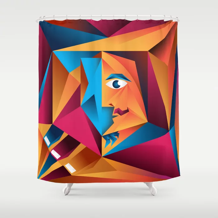 The King Cubism Art Shower Curtain