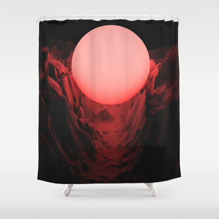 Red Valley Sun Mountains Shower Curtain