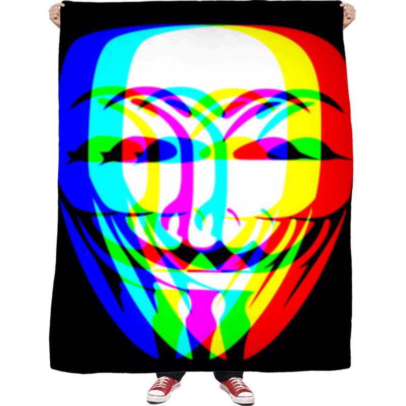 Many Faces Of Anonymous Fleece Blanket