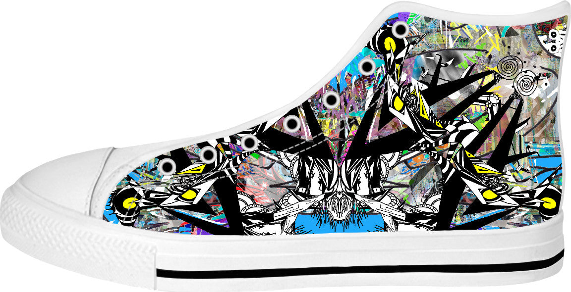 Alien Visitations 1 White High Top Shoes