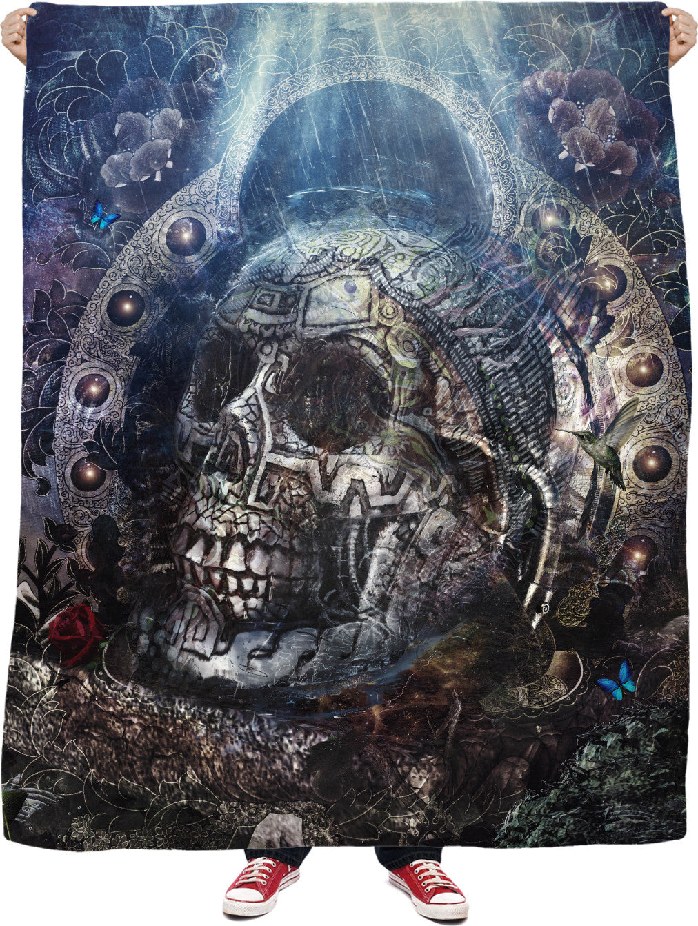 Memento Mori Fleece Blanket