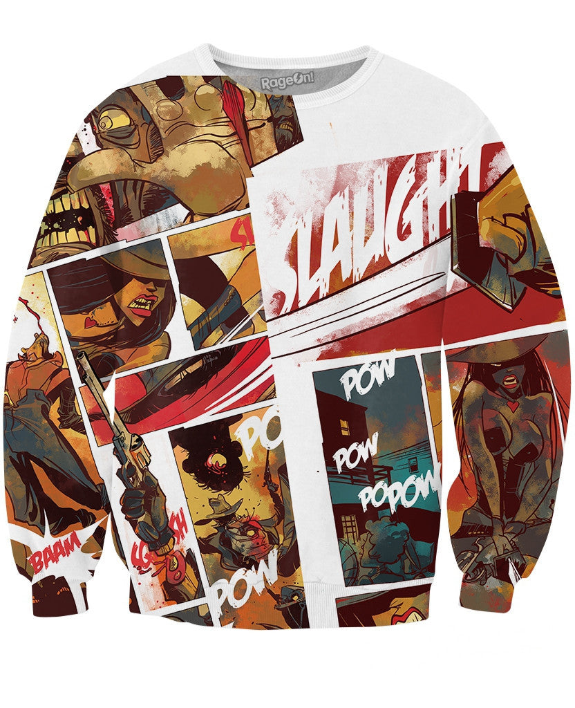 Comic Cowboy Crewneck Sweatshirt