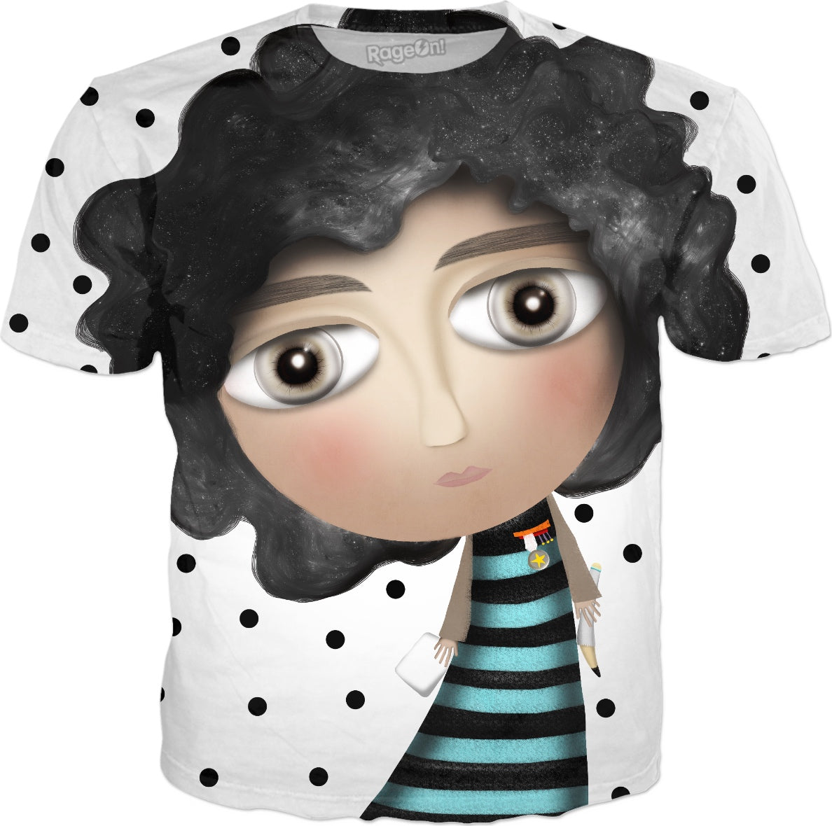 Ruth Fitta Schulz  - School Huge Eyes Galaxy hair Doll Pencil T-Shirt