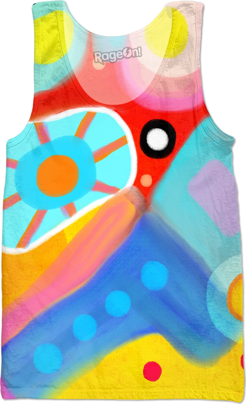 Ruth Fitta Schulz - Handmade Abstract Colours Tank Top