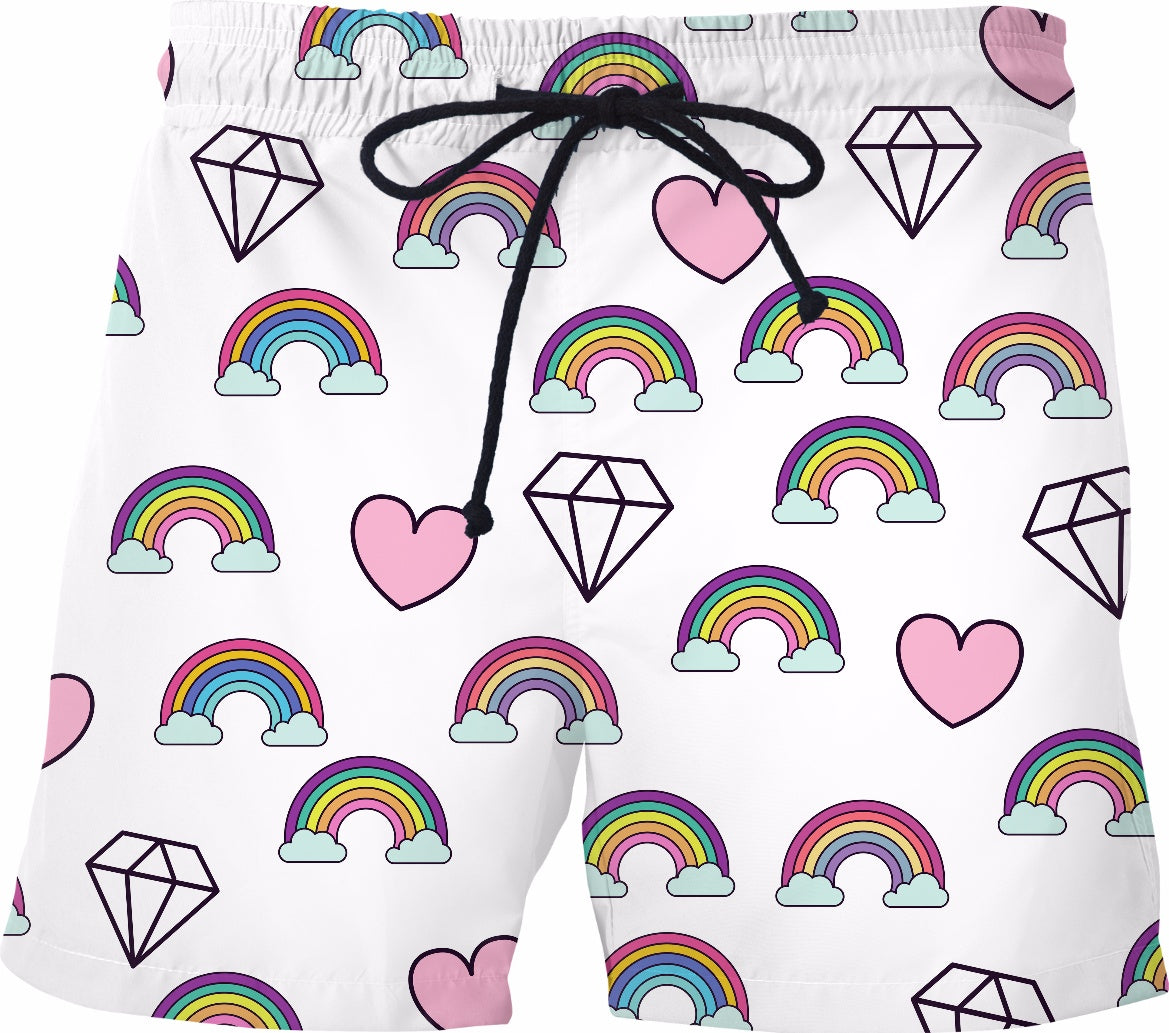 DIAMONDS AND BOWS Swim Trunks