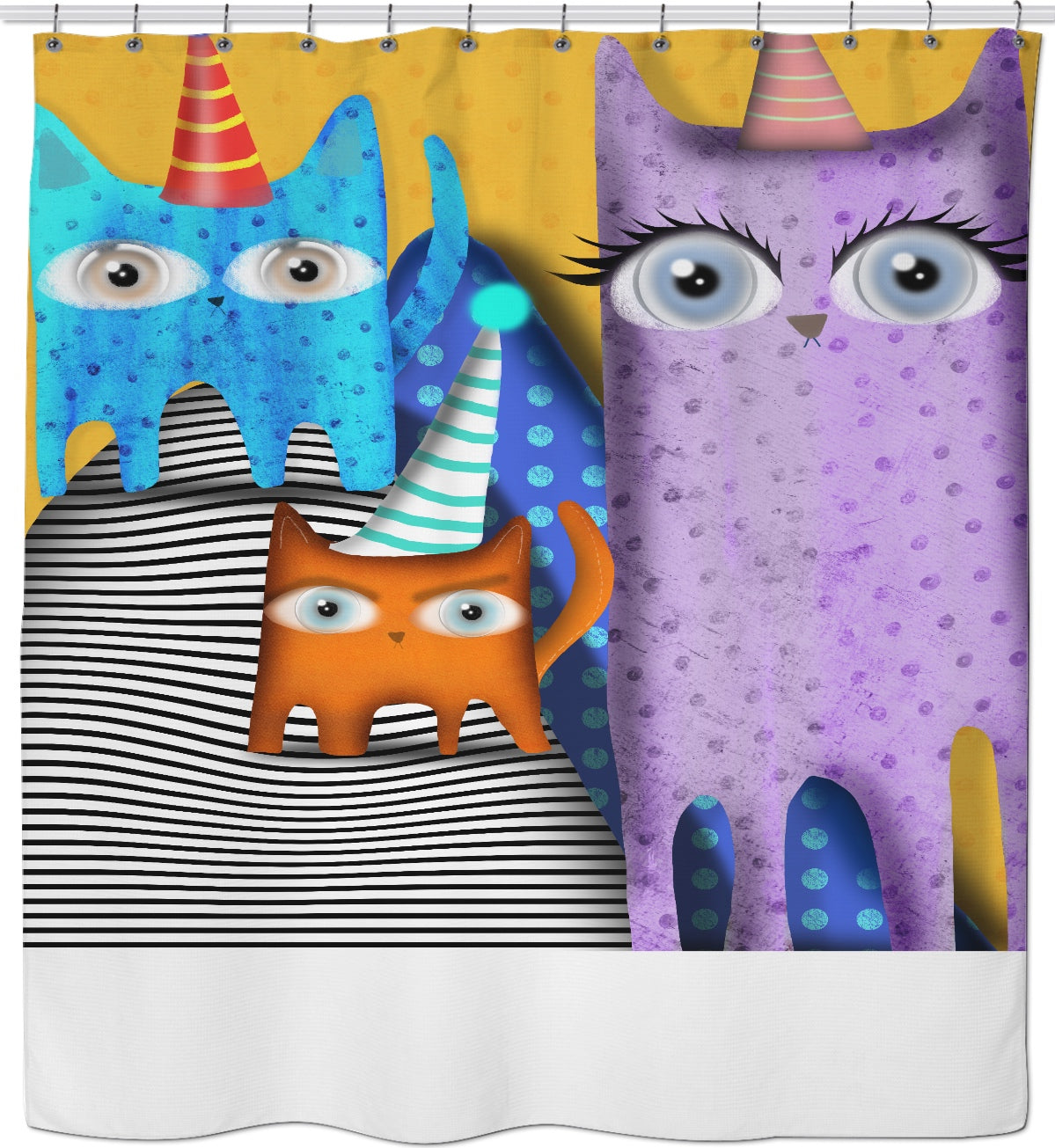 Ruth Fitta Schulz - Cats Birthday Shower Curtain