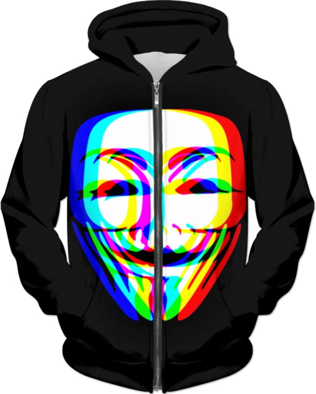 Many Faces Of Anonymous Hoodie