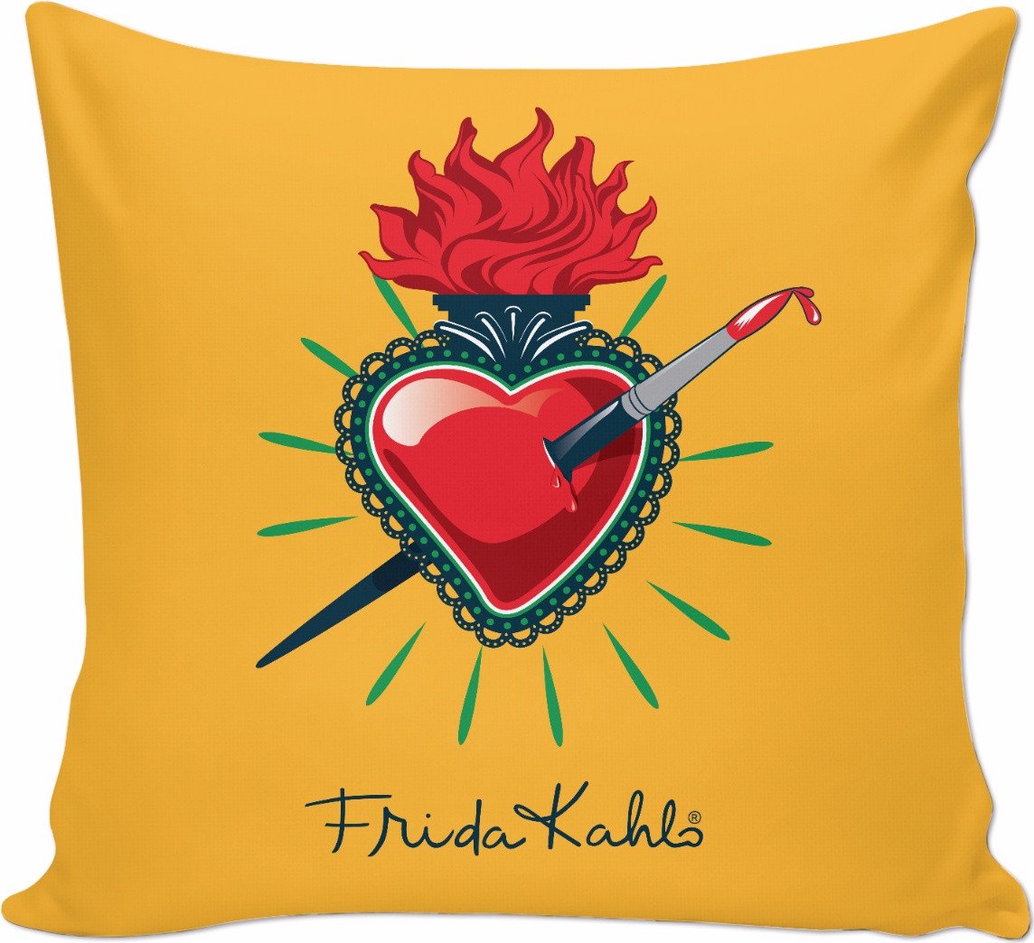 Frida Kahlo Pierced Heart Couch Pillow