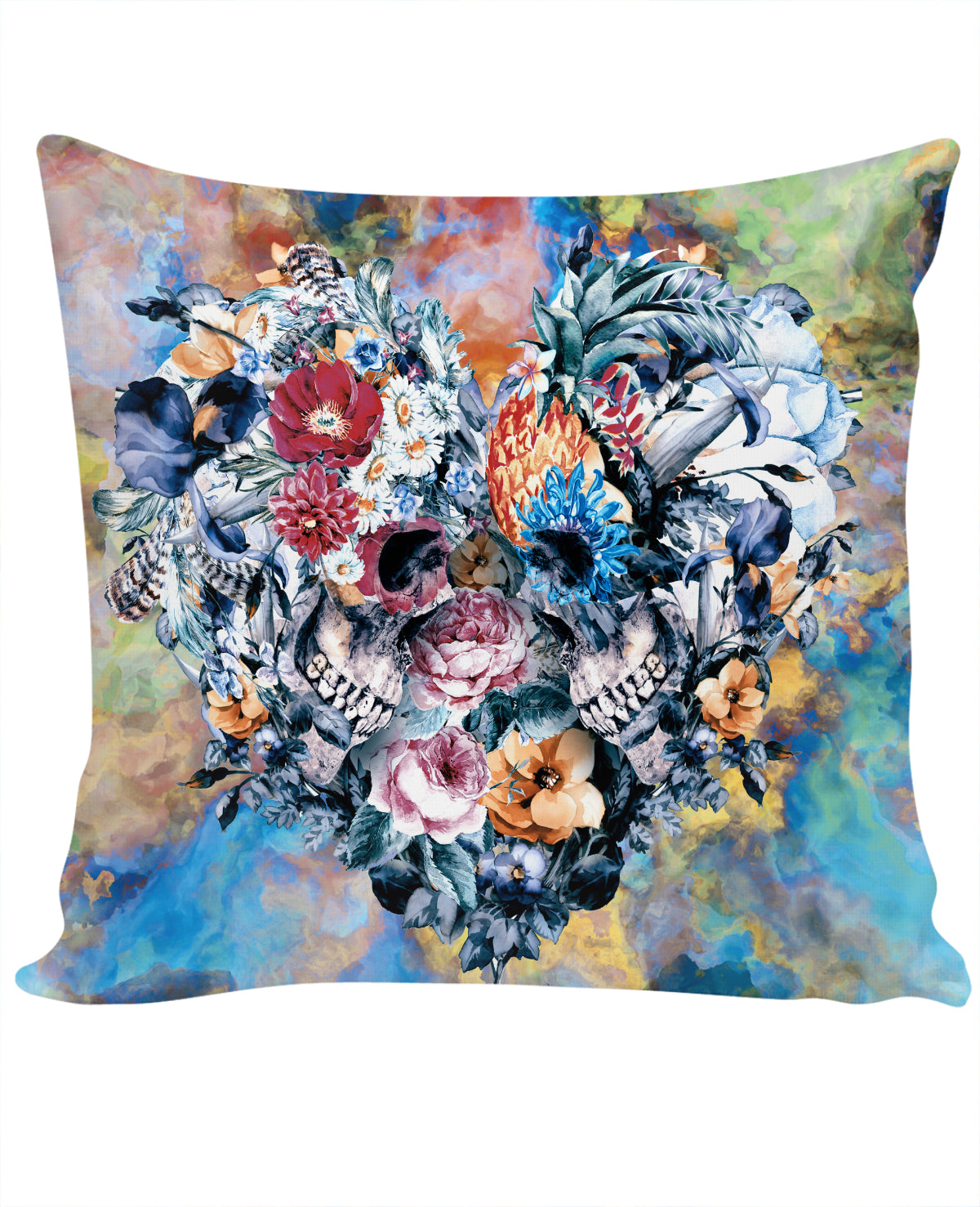 Skull - Heart Couch Pillow