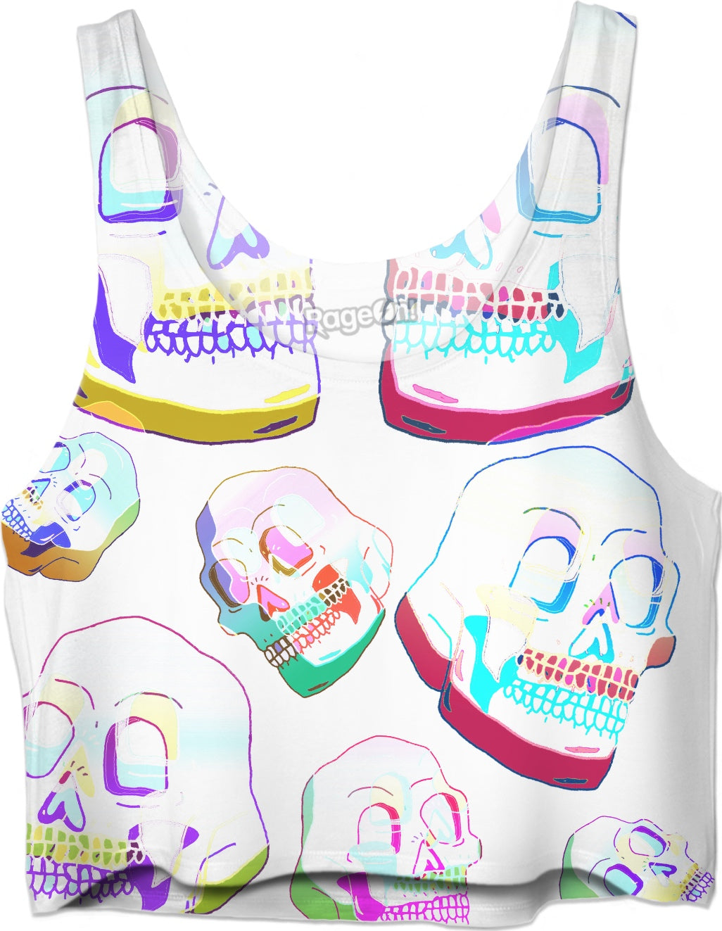 rave skulls Crop Top