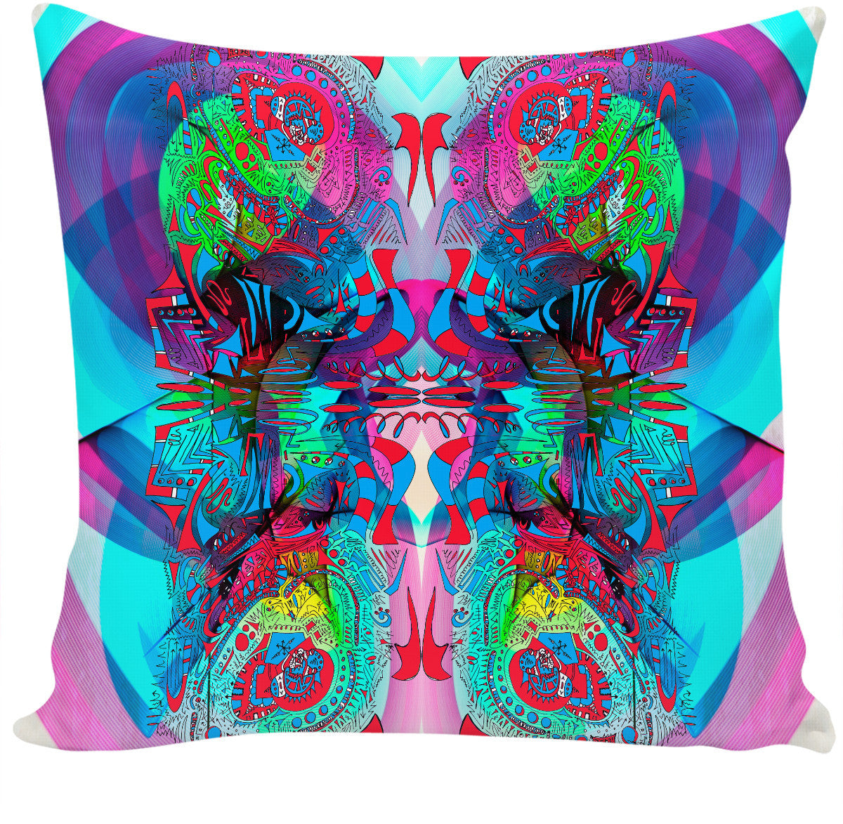 Hyperdimensional Butterfly 3 Couch Pillow
