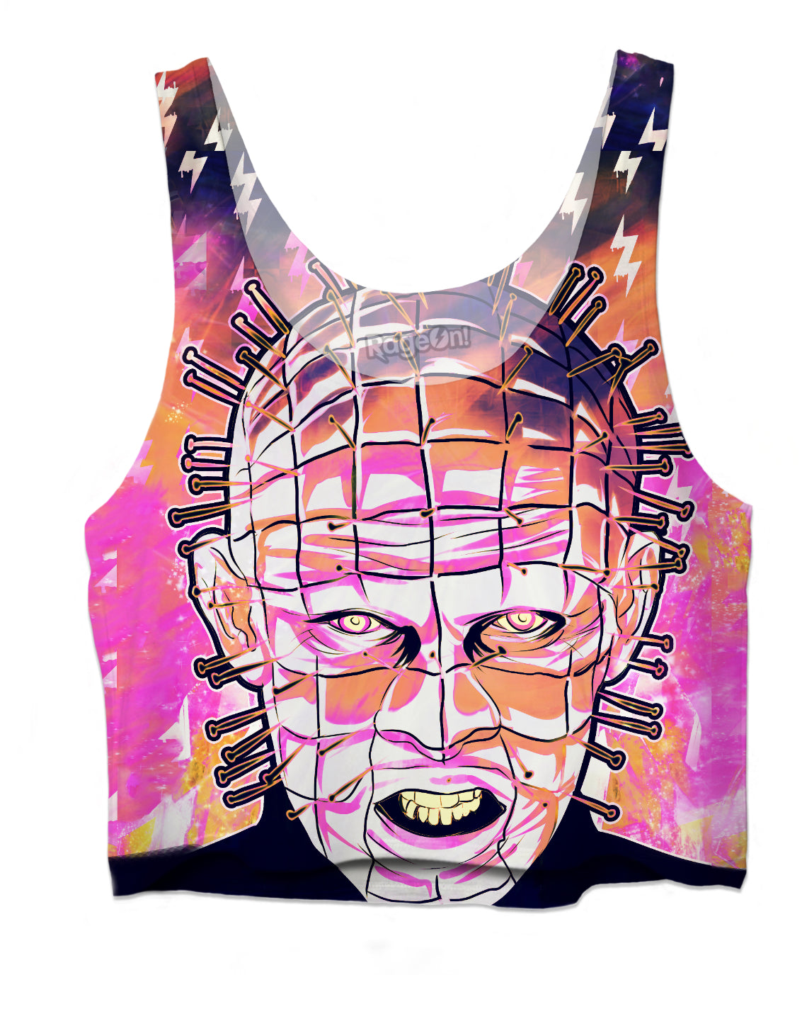 Neon Horror; Pinhead Crop Top