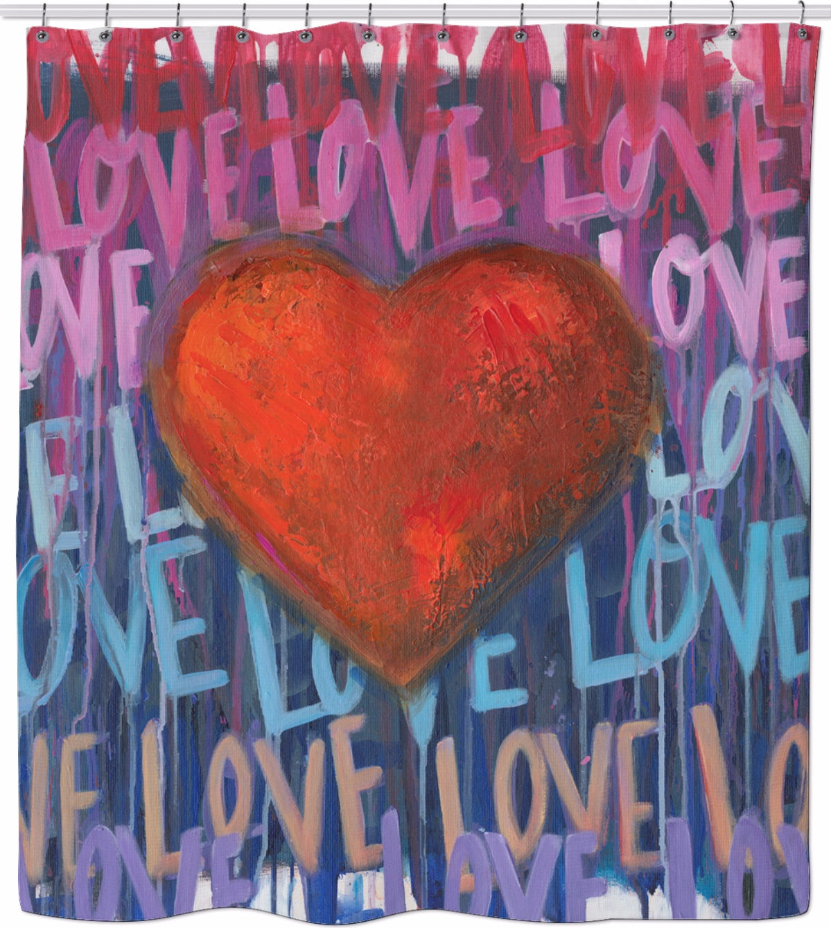 BON LOVE 3 Shower Curtain