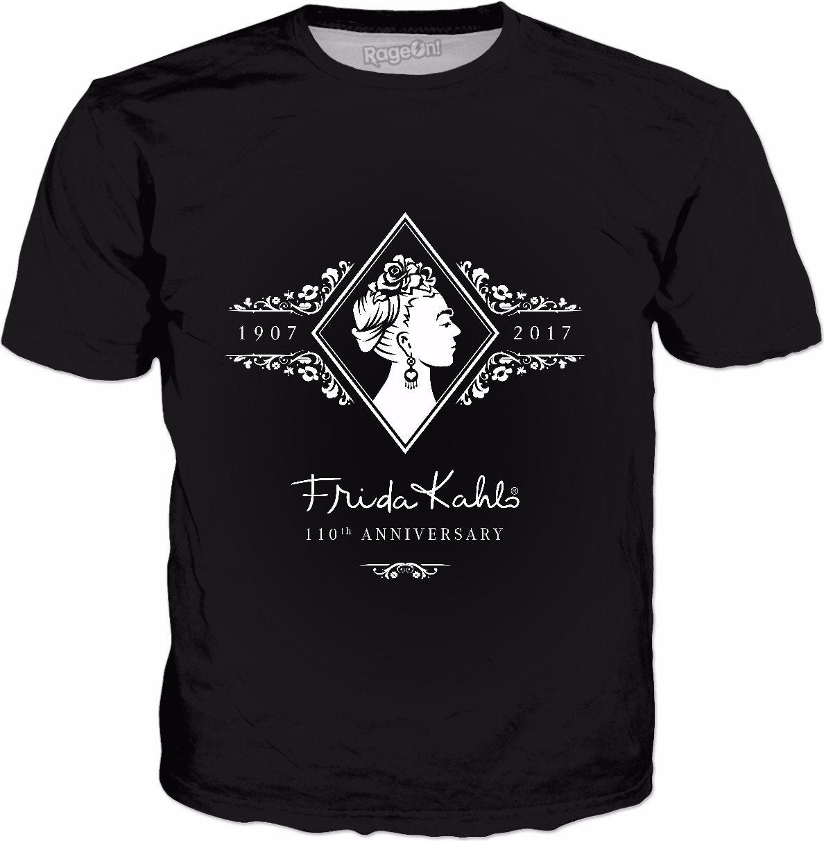 Frida Kahlo 110th Anniversary White & Classic Black T-Shirt