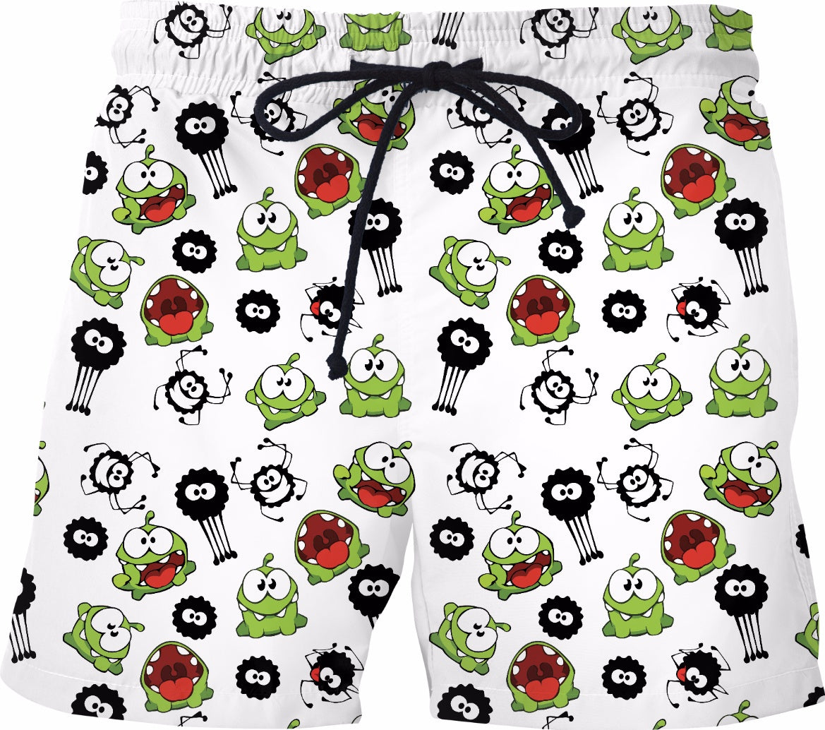 Om Nom & Spider Pattern Swim Shorts
