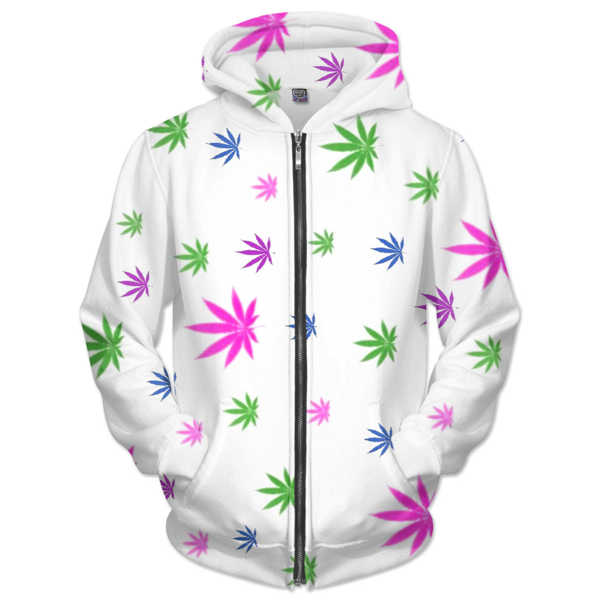 pothead hoodies Pretty Pothead Zip-Up Hoodie X-Large / White