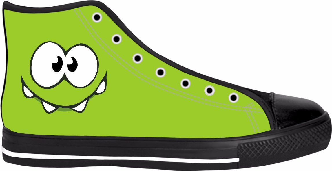 Om Nom Face Black Sole High Top Shoes