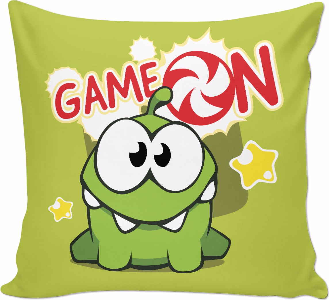 OM Nom Game On Couch Pillow