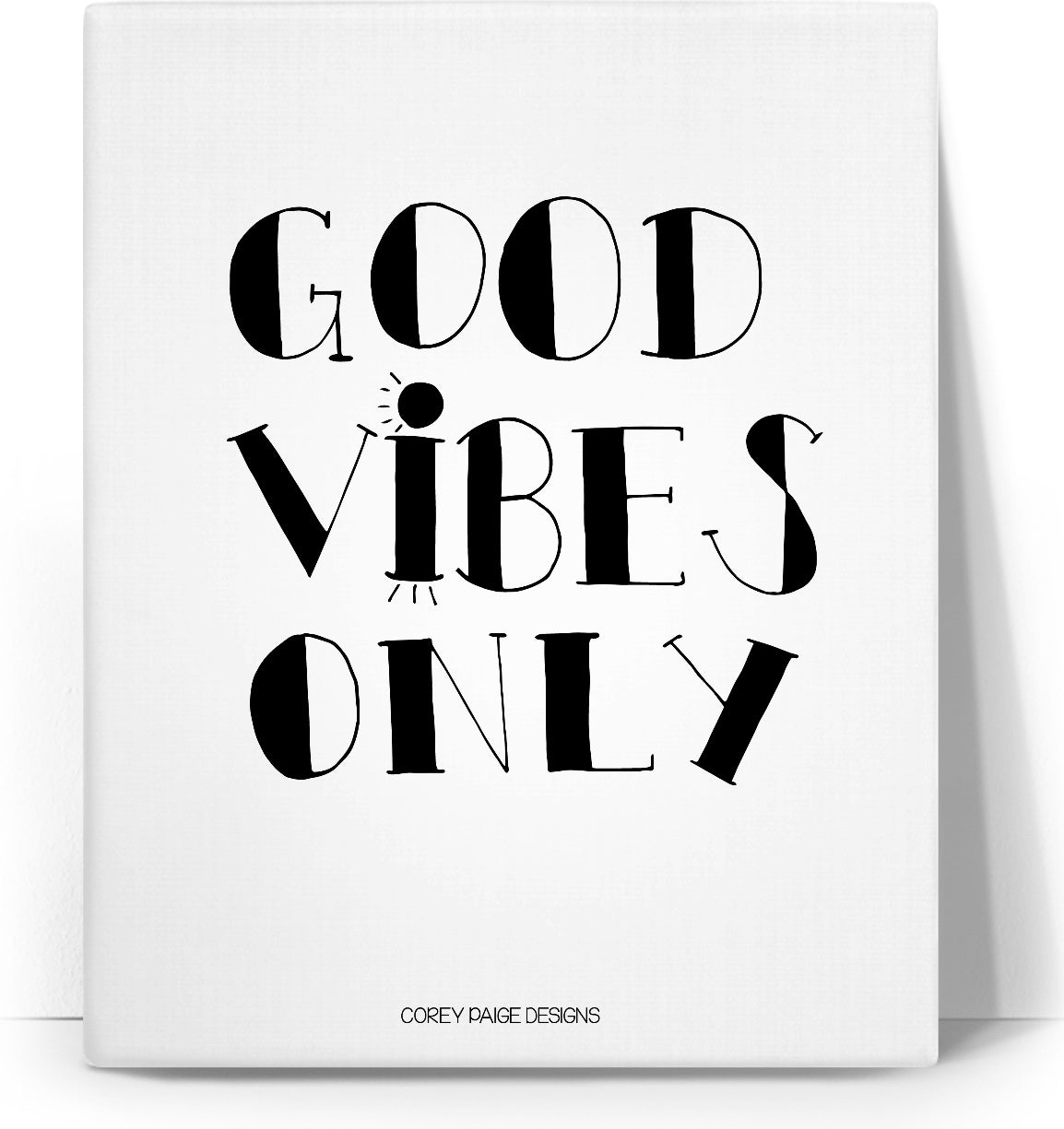 vGood Vibes Only Canvas