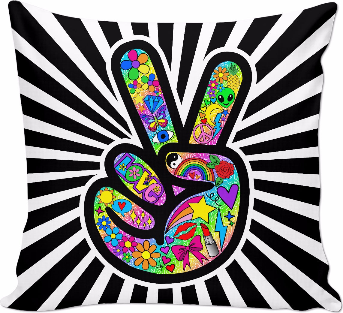 Peace Out Couch Pillow