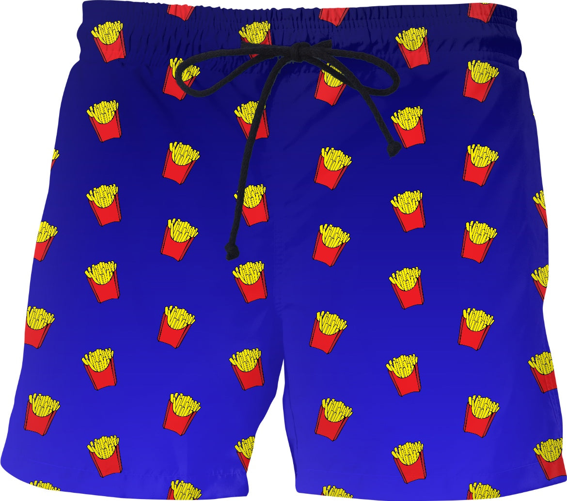 Fries Dark Blue Ombre Swim Shorts