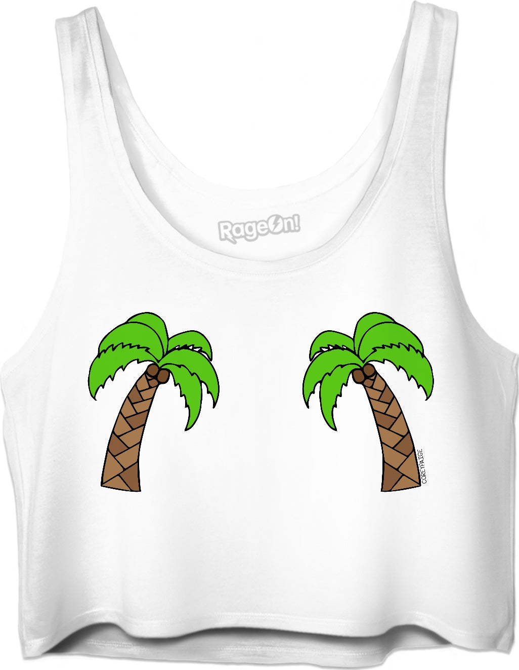 Double Palm Trees Crop Top