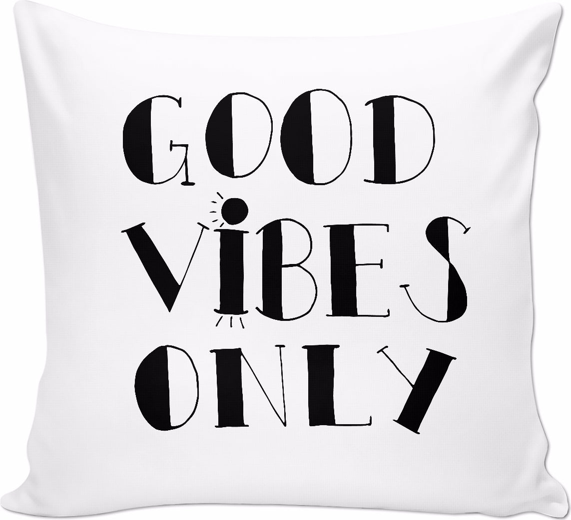 Good Vibes Only Black Pillow