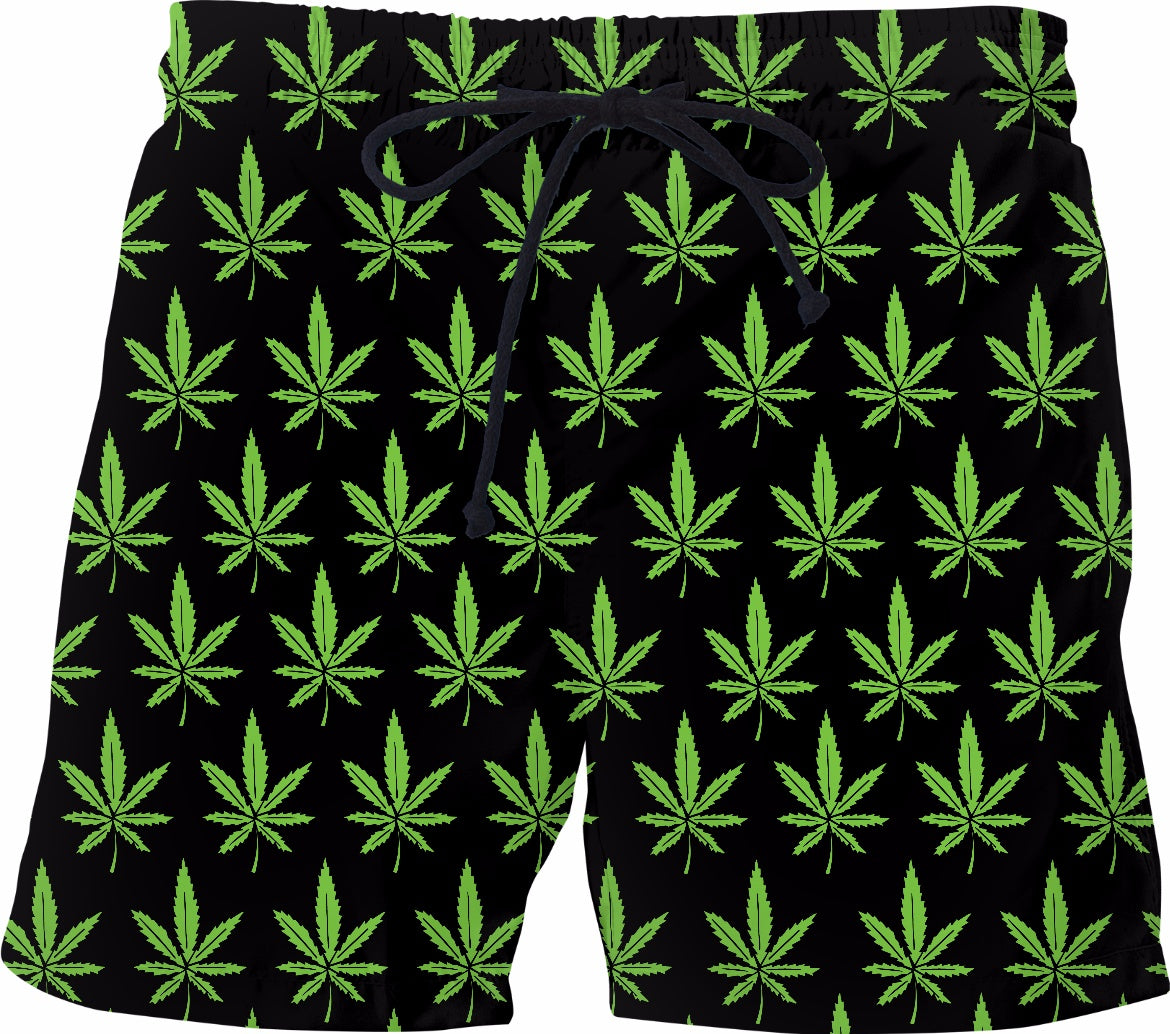 Weed Stoner Swim Shorts