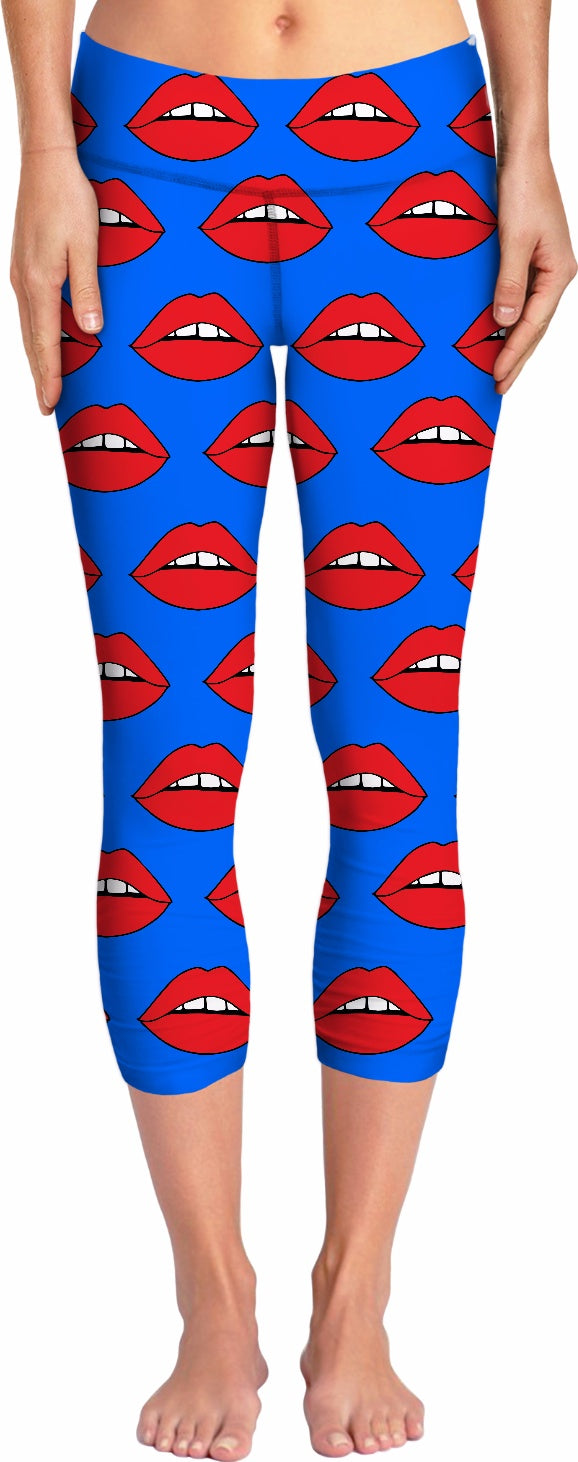 Red Lips Yoga Pants