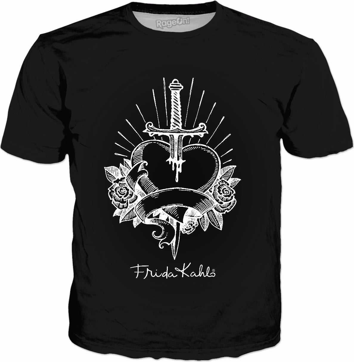 Frida Kahlo Pierced Heart Classic Black T-Shirt