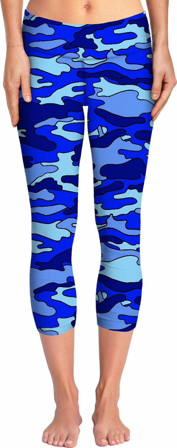 Blue Camo Yoga Pants