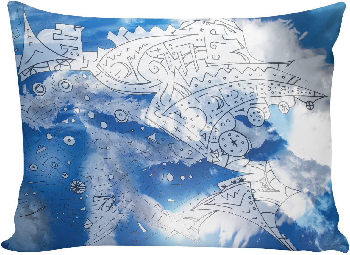 White Feather White Clouds Pillowcase