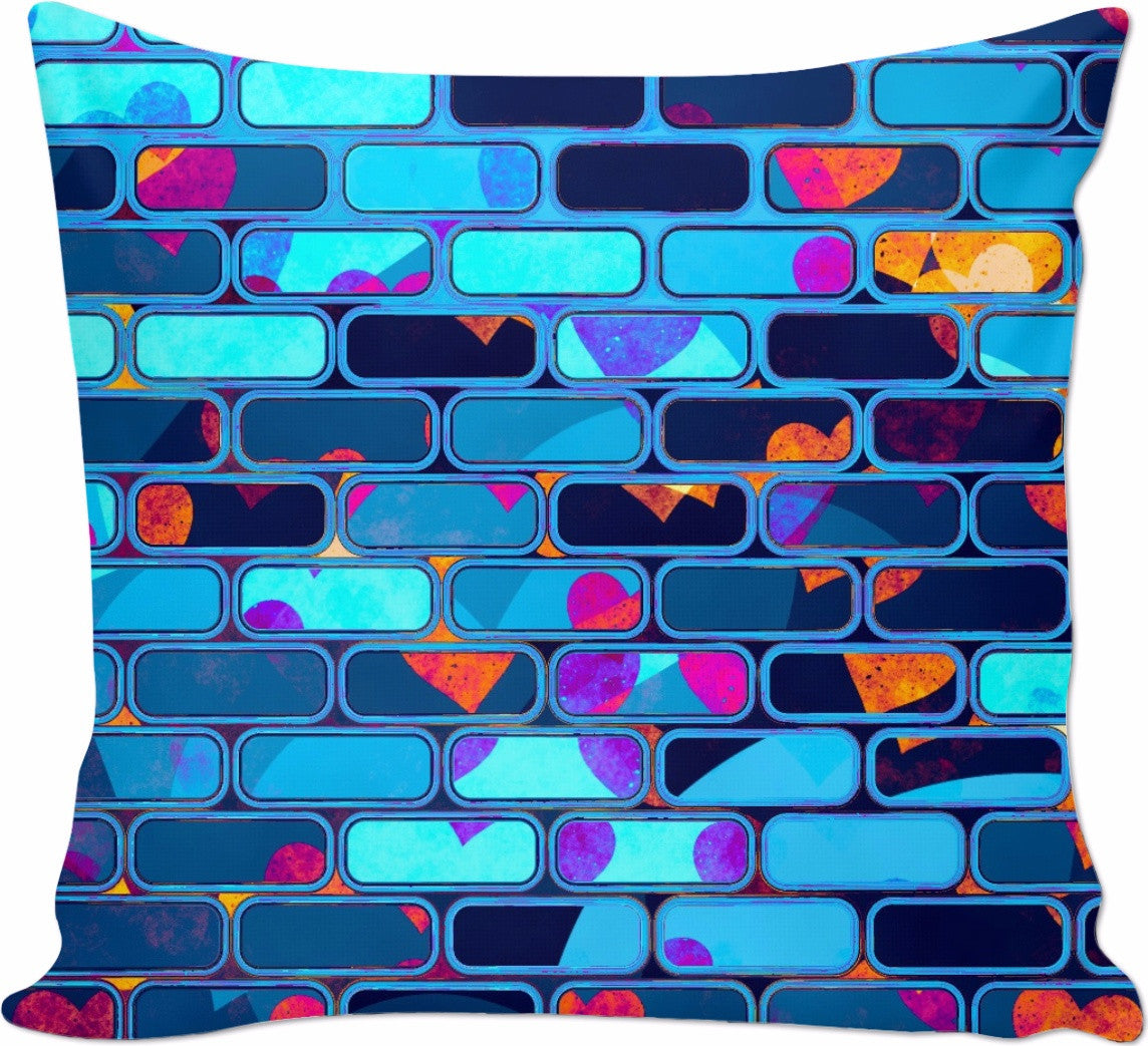 Psychedelic Techno Wall - Couch Pillow