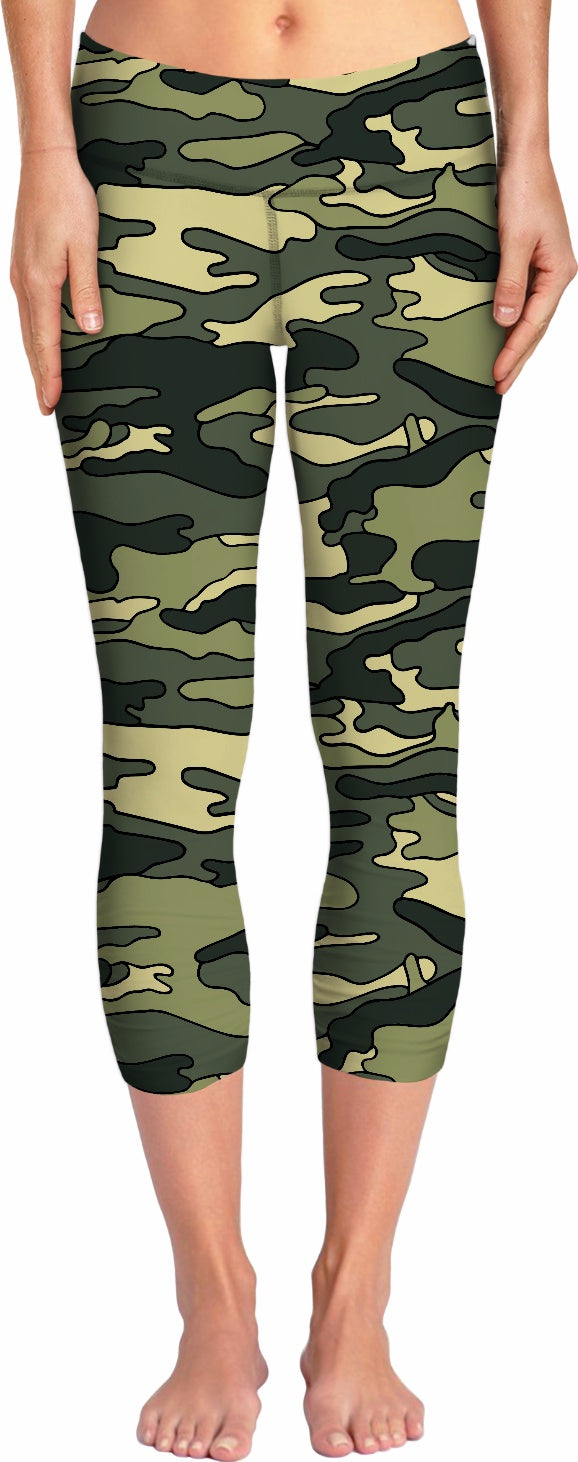 Green Camo Yoga Pants