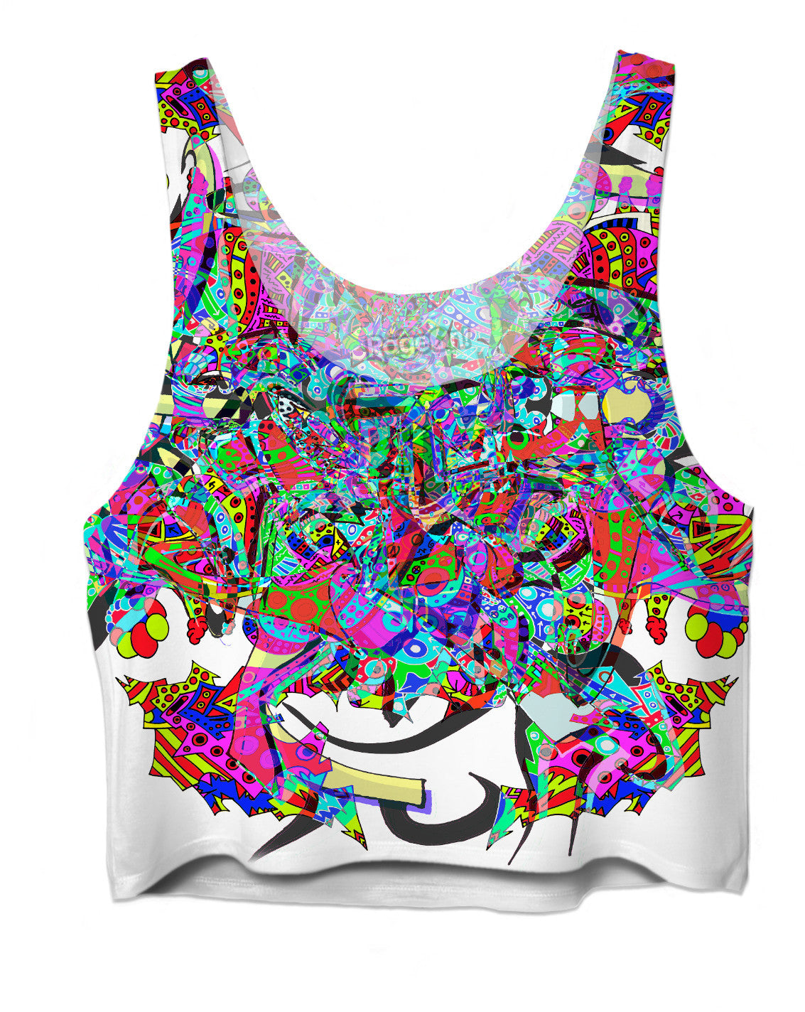 Neon Waffle Monster 12 Crop Top