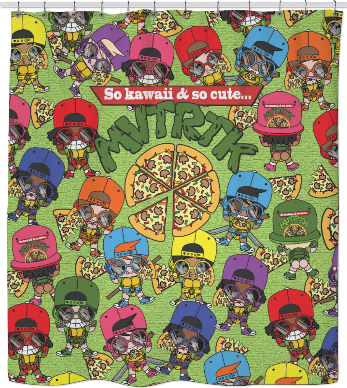 MVTRTK PIZZA Shower Curtain
