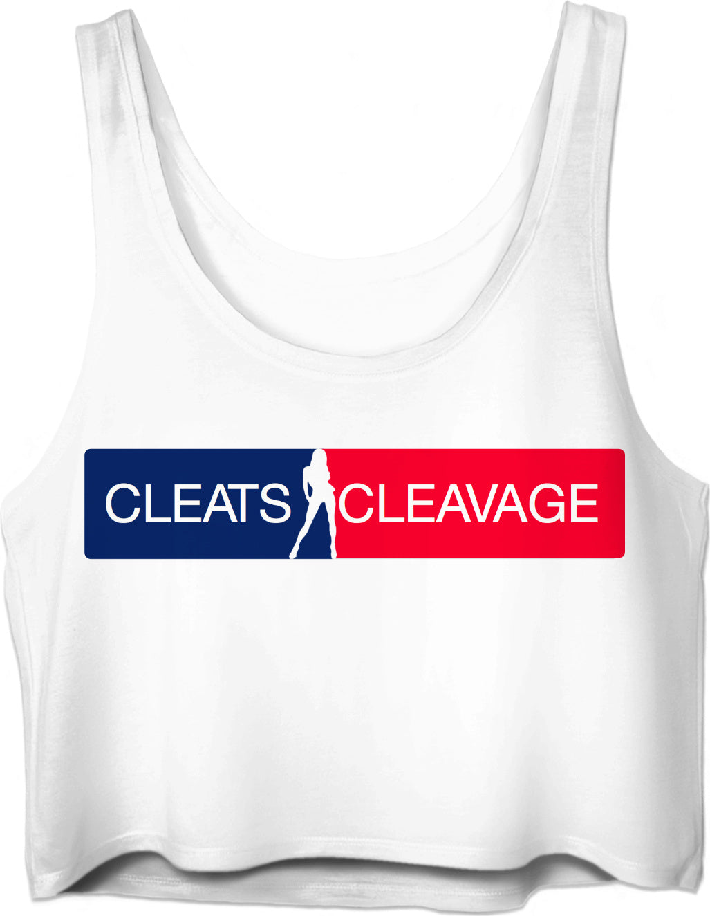 Cleats and Cleavage Logo Crop Top