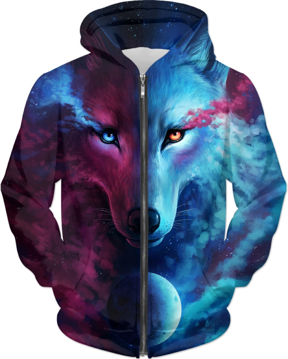 Galaxy Wolf Hoodie