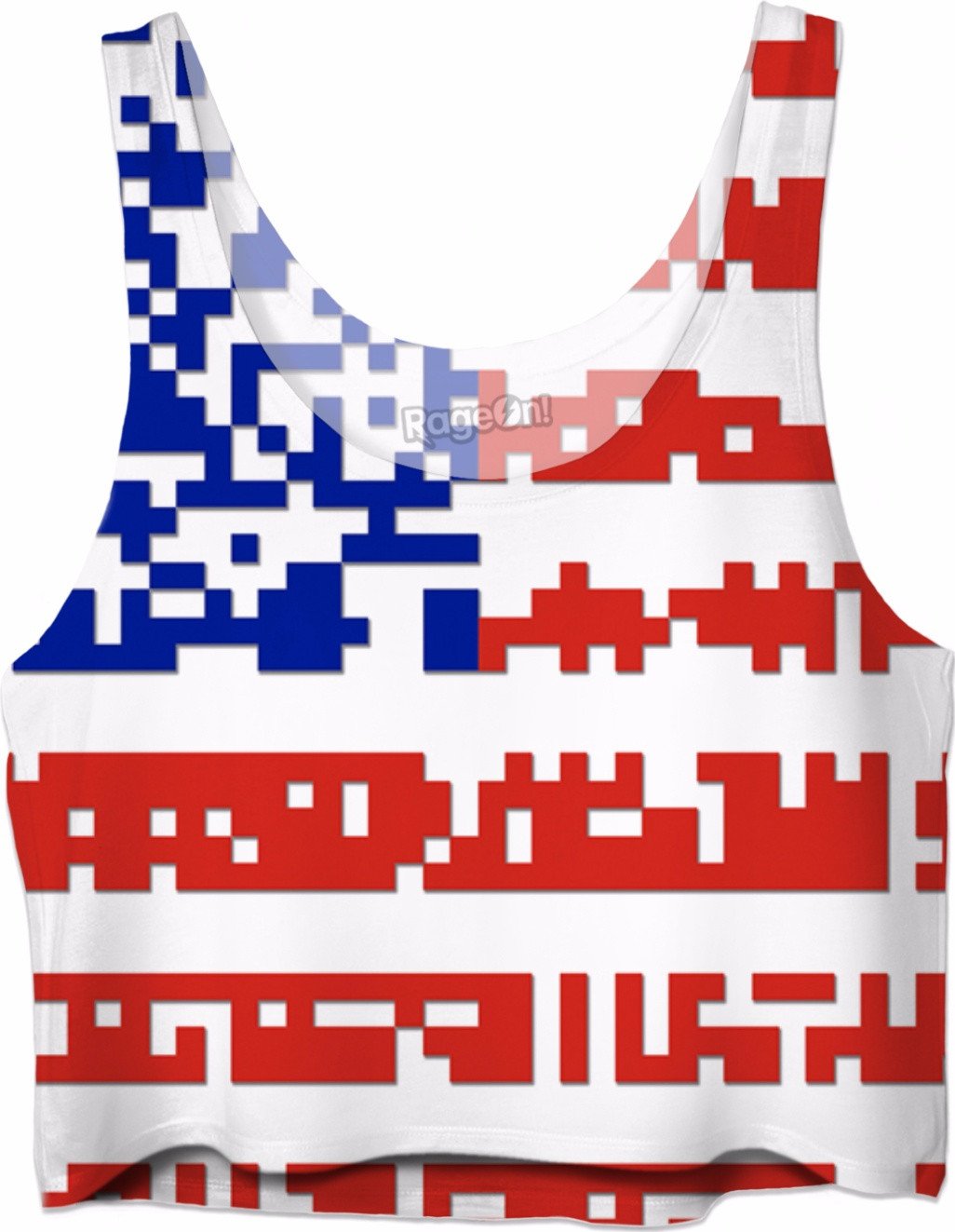 BON CYBER FLAG Crop Top