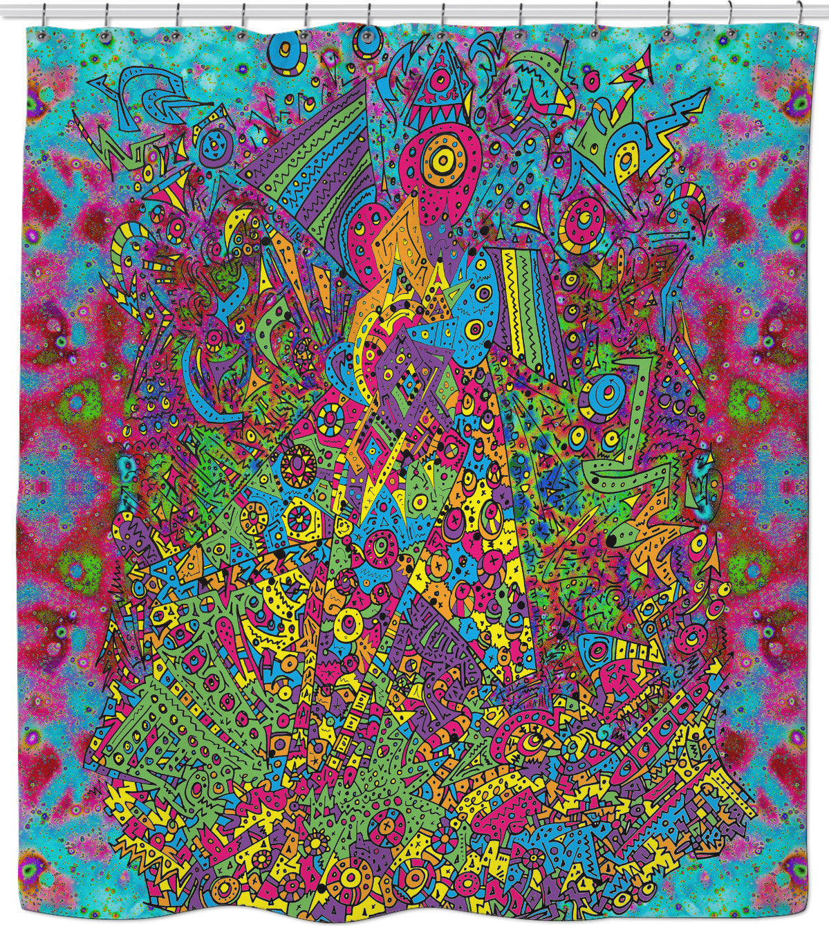 Whateva Whateva Neon Candy Darkness Shower Curtain
